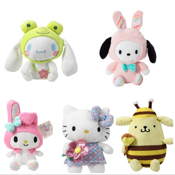 Hello Kitty & Friends® Easter Plush Complete Set NEW - Picture 1 of 2